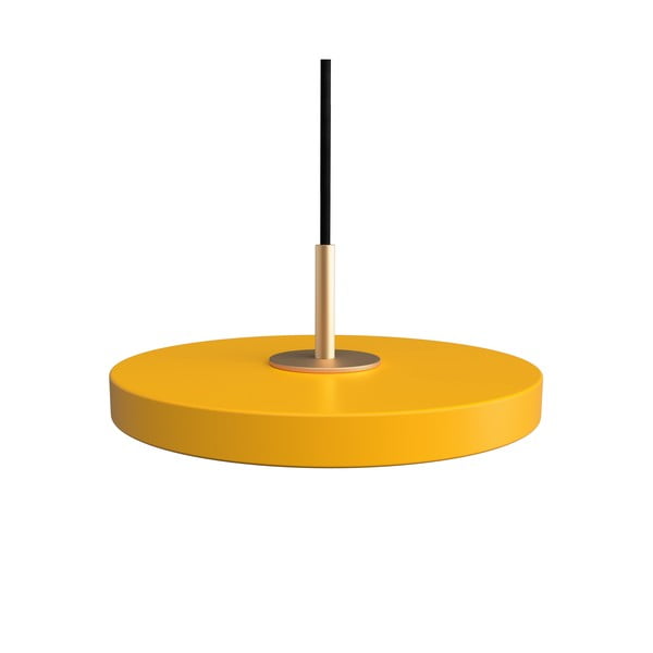 Żółta lampa wisząca LED z metalowym kloszem ø 15 cm Asteria Micro – UMAGE
