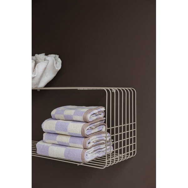 Beżowa wielopoziomowa metalowa półka 70 cm Wire – Mette Ditmer Denmark-image-1