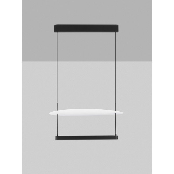 Biała/w kolorze matowej czerni aluminiowa lampa wisząca LED ze ściemniaczem ø 60 cm Diona – Nova Luce-image-4