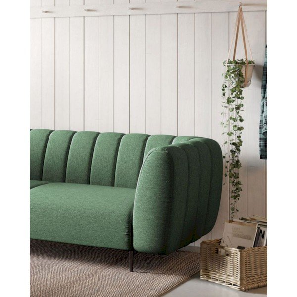 Ciemnozielona sofa 210 cm Shel – Ghado-image-4