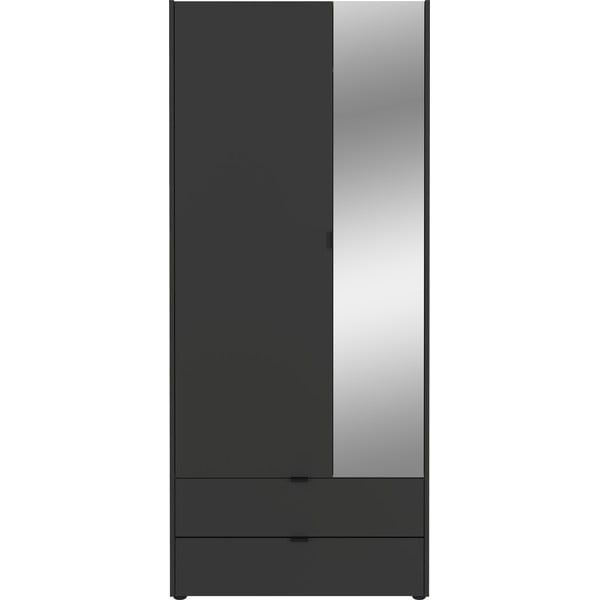 Antracytowa szafa z lustrem 84x196 cm Tuscon – Germania