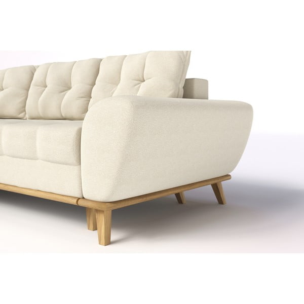 Kremowy rozkładany narożnik (lewostronny) Balitco – Ropez-image-4