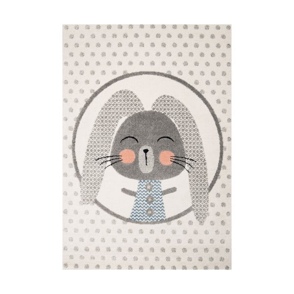 Brązowy dywan dziecięcy z szarymi detalami Zala Living Rabbit, 120x170 cm