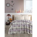 Fioletowo-kremowa bawełniana narzuta 200x230 cm Pique – Mila Home