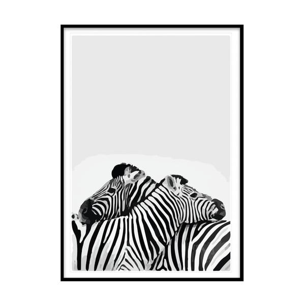 Plakat 20x30 cm Two Zebra – Piacenza Art