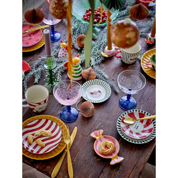 Czerwono-kremowe kamionkowe talerze deserowe ze świątecznym motywem zestaw 2 szt. ø 12,5 cm Yule – Bloomingville-image-2