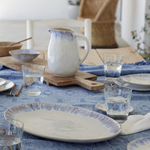 Biało-niebieska kamionkowa taca Costa Nova Brisa, dł. 41 cm-image-1