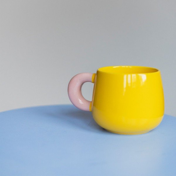 Żółty kubek new bone china 470 ml Coco – ONA-image-1