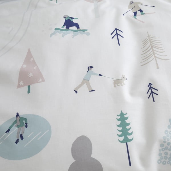 Biała bawełniana pościel dwuosobowa 200x200 cm Winter Fun – Bianca-image-4