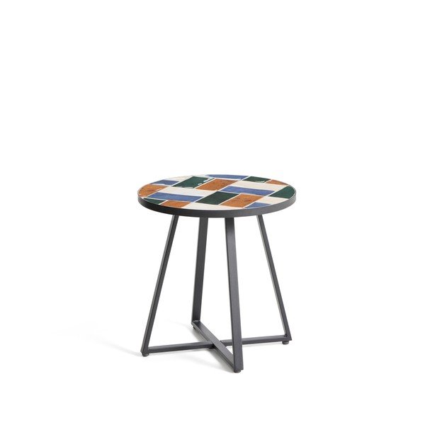 Okrągły stolik ogrodowy z ceramicznym blatem ø 45 cm Tella – Kave Home