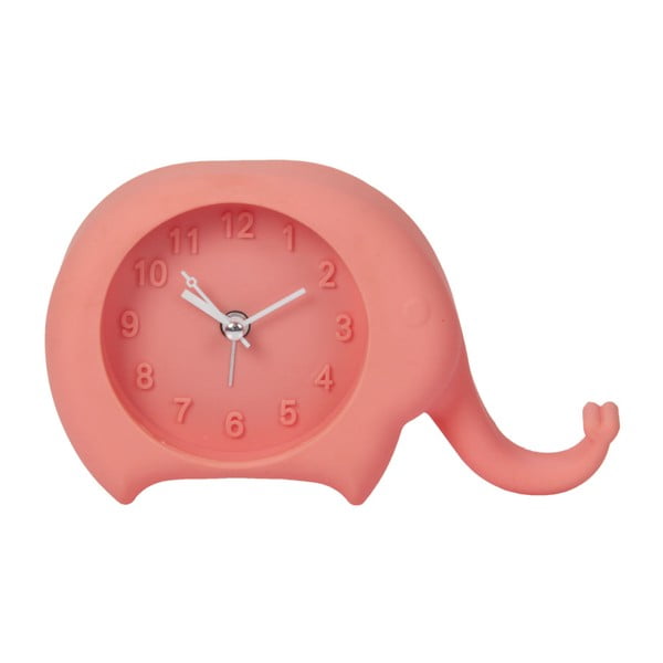 Różówy zegar z budzikiem Just 4 Kids Peach Elephant