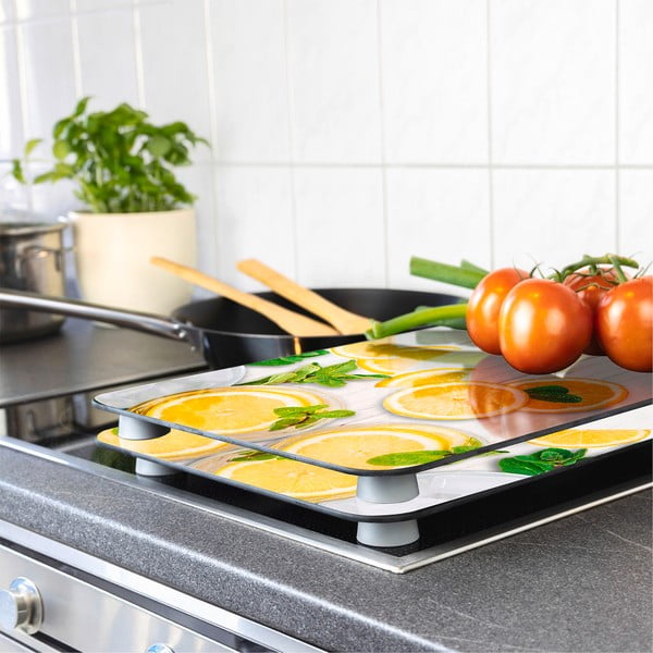 Płyty ochronne na kuchenkę ze szkła hartowanego zestaw 2 szt. 52x30 cm Lemons – Wenko-image-1