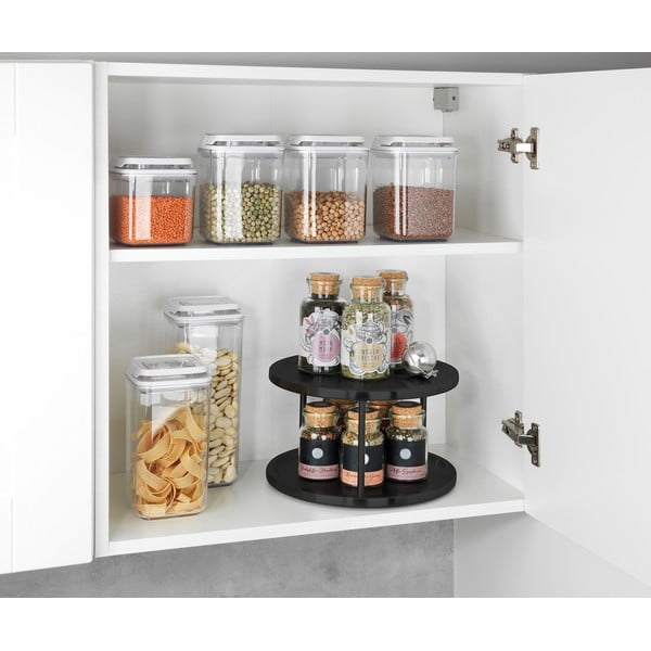 Czarny organizer na przyprawy Wenko Lazy Susan-image-1