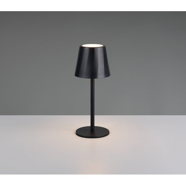 Lampa stołowa LED w kolorze matowej czerni z metalowym kloszem (wysokość 21 cm) Diaz – Reality-image-1