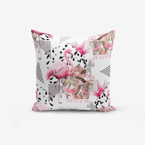 Poszewka na poduszkę z domieszką bawełny Minimalist Cushion Covers Flamingo, 45x45 cm
