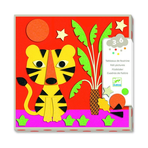 Zestaw do stworzenia 4 kolaży z filcem Djeco Naturaleza-image-2