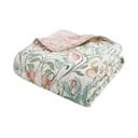 Zielono-różowa dwuosobowa narzuta na łóżko 220x230 cm Clarence Floral – Catherine Lansfield