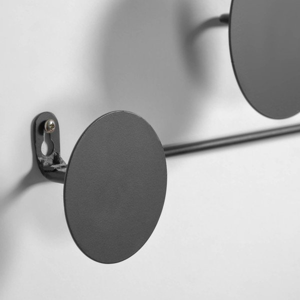 Czarny metalowy wieszak ścienny Kave Home Vianela, 52x40 cm-image-2