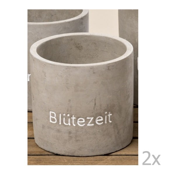 Zestaw 2 betonowych doniczek Boltze Ellen Zeit