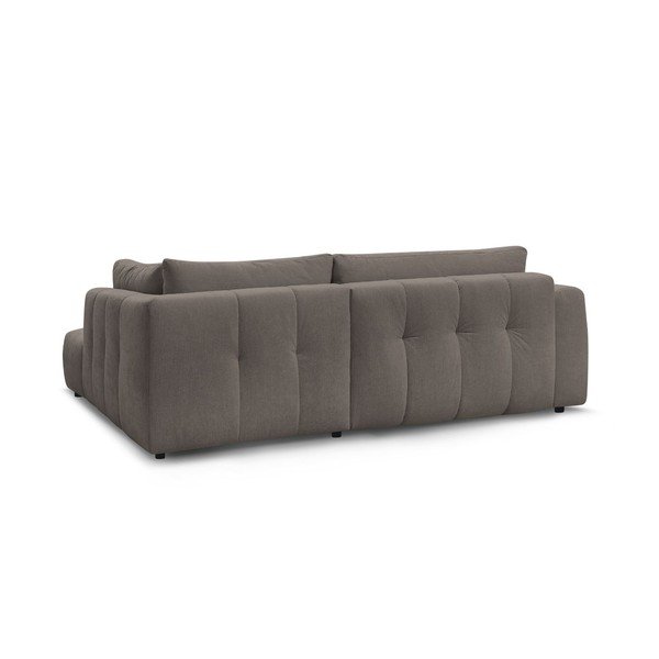 Szarobrązowy rozkładany/ze schowkiem narożnik (prawostronny/w kształcie litery L) Fuji – Bobochic Paris-image-4