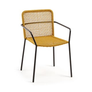 Żółte krzesło ogrodowe Kave Home Boomer