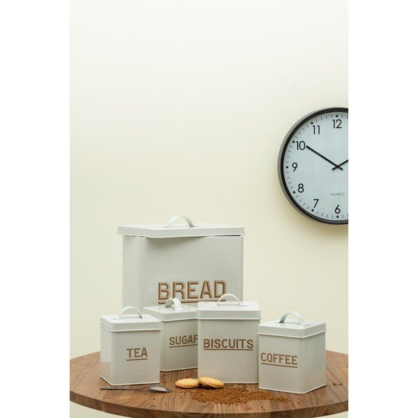 Zestaw 5 białych pojemników Premier Housewares Storage-image-1
