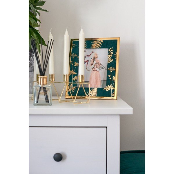Zielono-złota ramka stołowa na zdjęcie Mauro Ferretti Glam, 15x20 cm-image-1
