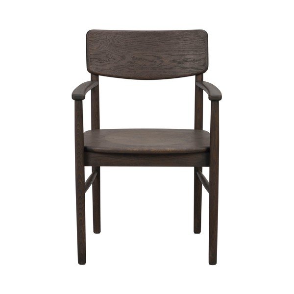 Ciemnobrązowe krzesło z litego drewna dębowego Maidstone – Rowico-image-2