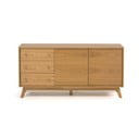 Niska komoda w dekorze dębu 149x75 cm Kensal – Woodman