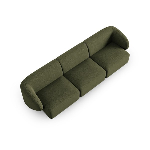 Zielona sofa  z tkaniny szenilowej 266 cm Paolo – Milo Casa-image-1