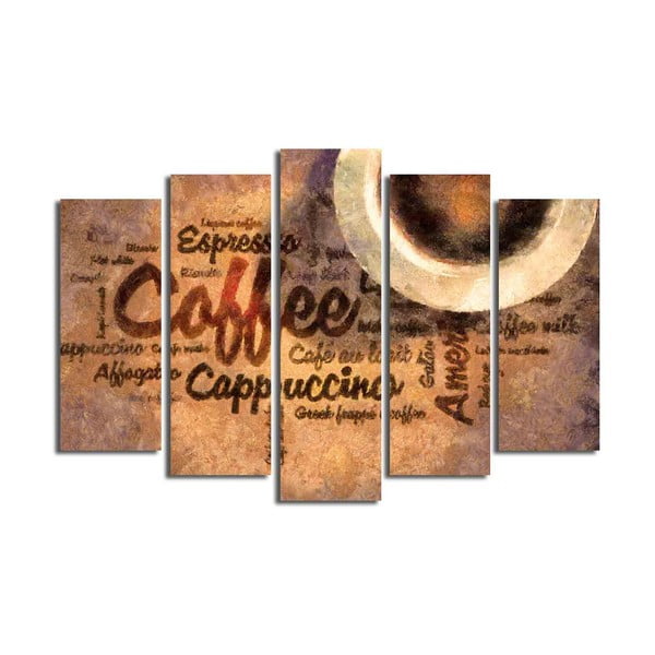Obraz wieloczęściowy Coffee, 105x70 cm