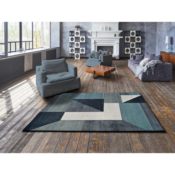 Niebieski dywan Universal Mya Geo, 120x170 cm-image-1
