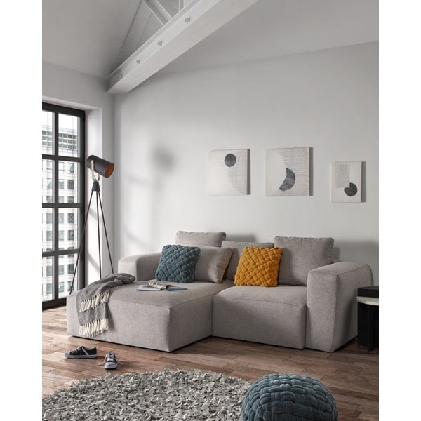 Jasnoszara poduszka na sofę La Forma 70x50 cm-image-4