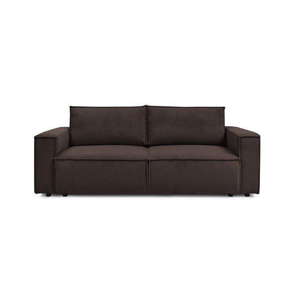 Szarobrązowa sztruksowa rozkładana sofa 245 cm Nihad – Bobochic Paris