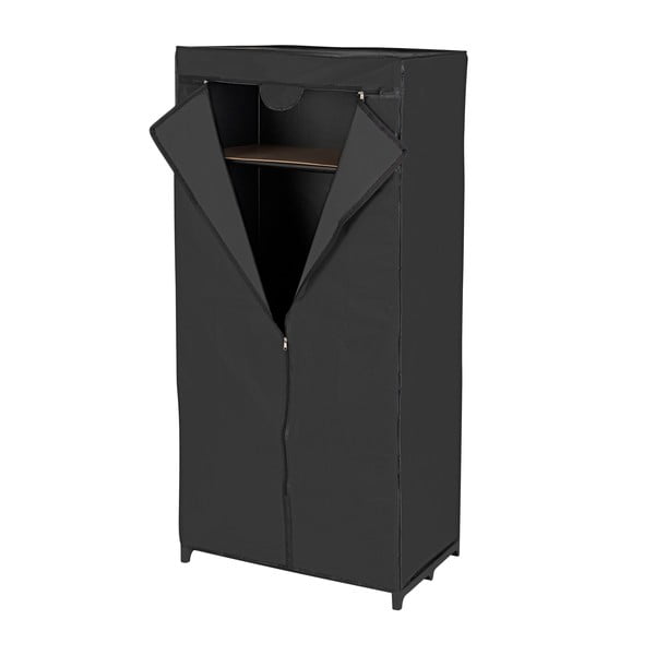 Czarna szafka materiałowa Wenko, 160x50x75 cm-image-2