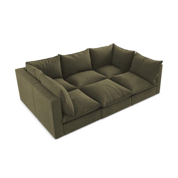 Sofa w kolorze khaki 255 cm Manao – Makamii-image-2
