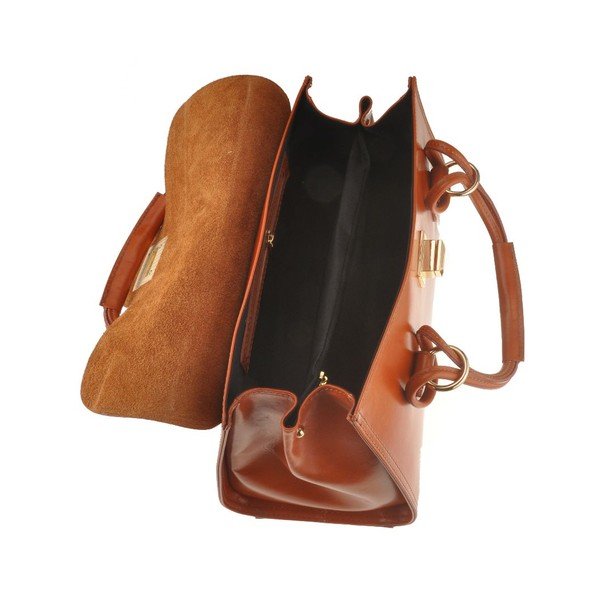 Torebka skórzana Mora, koniak-image-3