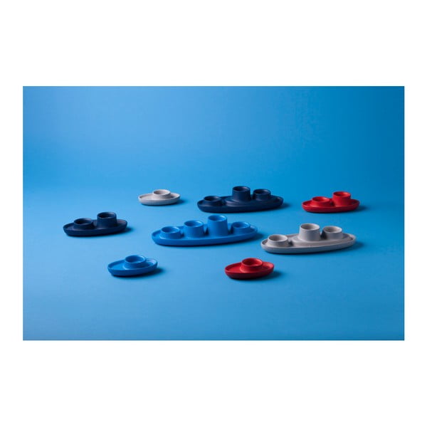 Ciemnoniebieski świecznik EMKO Aye Aye Three Candles-image-3