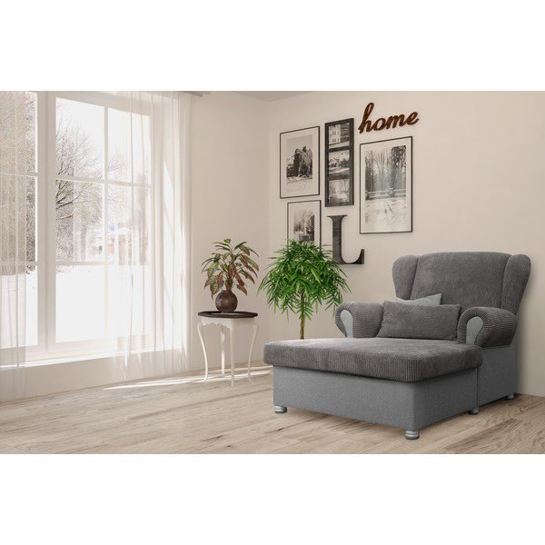 Szarobrązowy sztruksowy szezlong Lord – Ropez-image-1