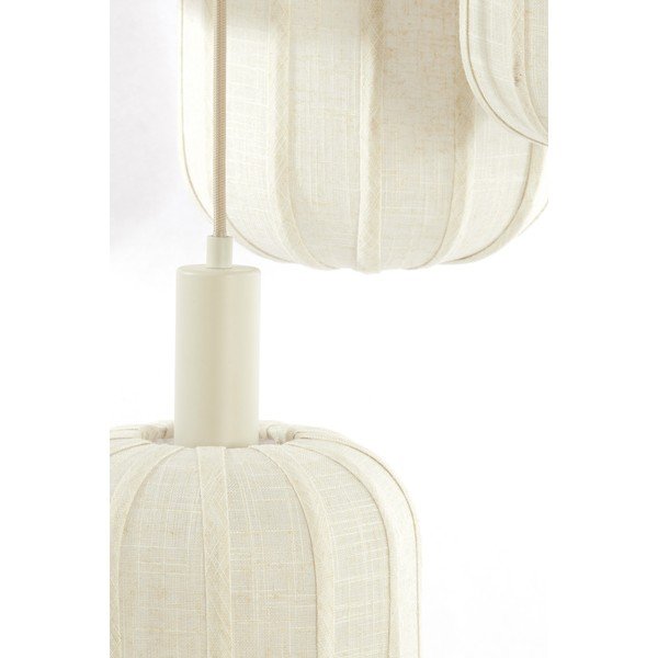 Kremowa lampa wisząca z tekstylnym kloszem ø 50 cm Tufia – Light & Living-image-2