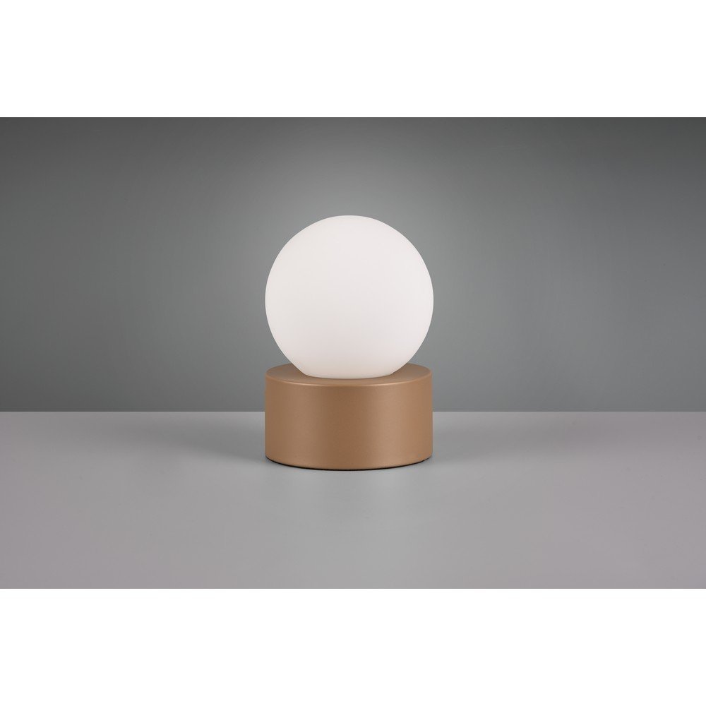 Biało-brązowa lampa stołowa (wys. 17 cm) Countess – Reality (zdjęcie 4)