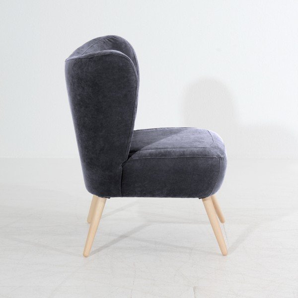 Antracytowy fotel Max Winzer Sari Velur-image-2