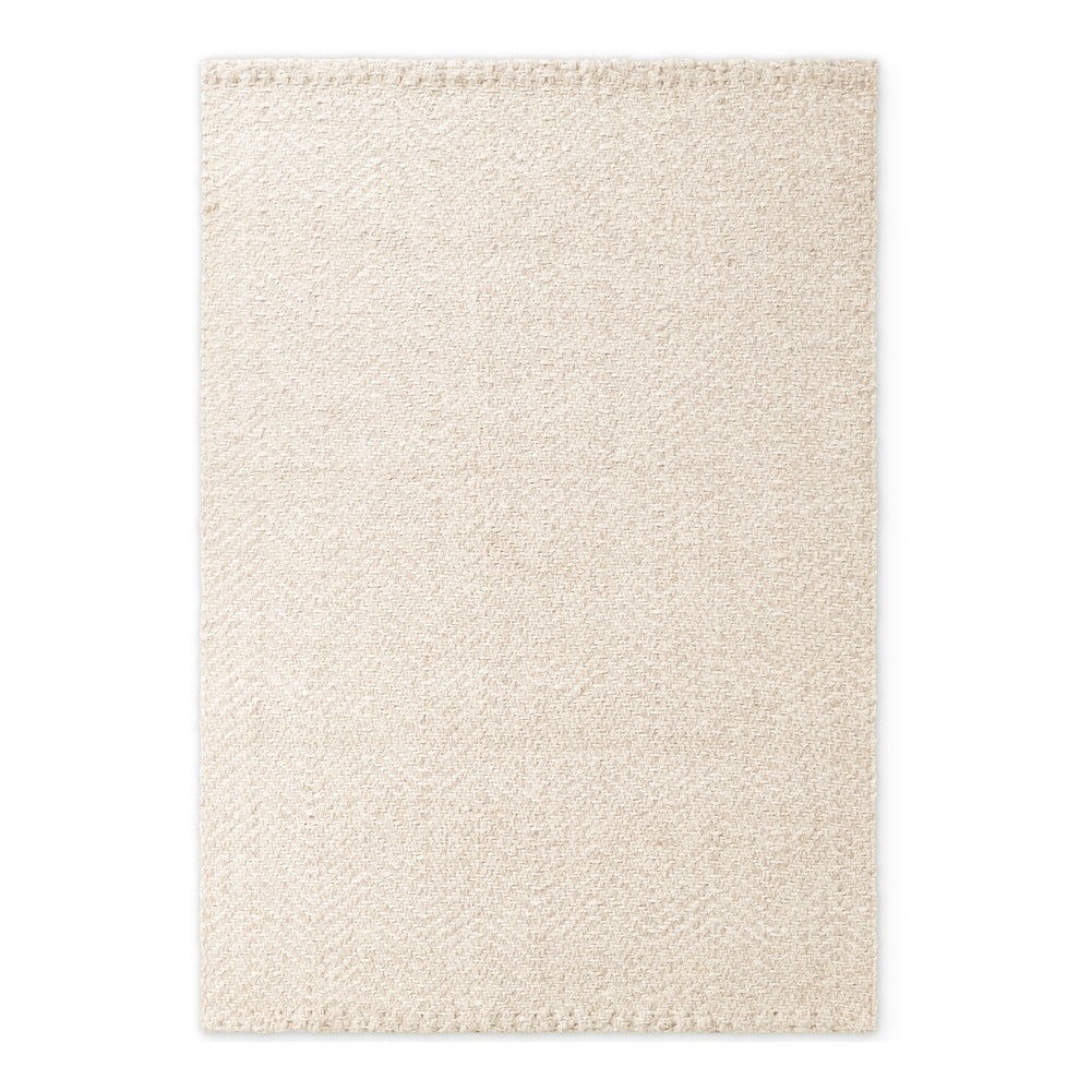 Kremowy dywan z mieszanki wełny tkany ręcznie 160x230 cm Majoli – Elle Decoration (zdjęcie 3)