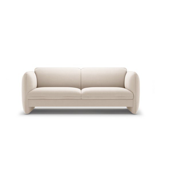 Kremowa aksamitna sofa 204 cm Georgia – Micadoni 