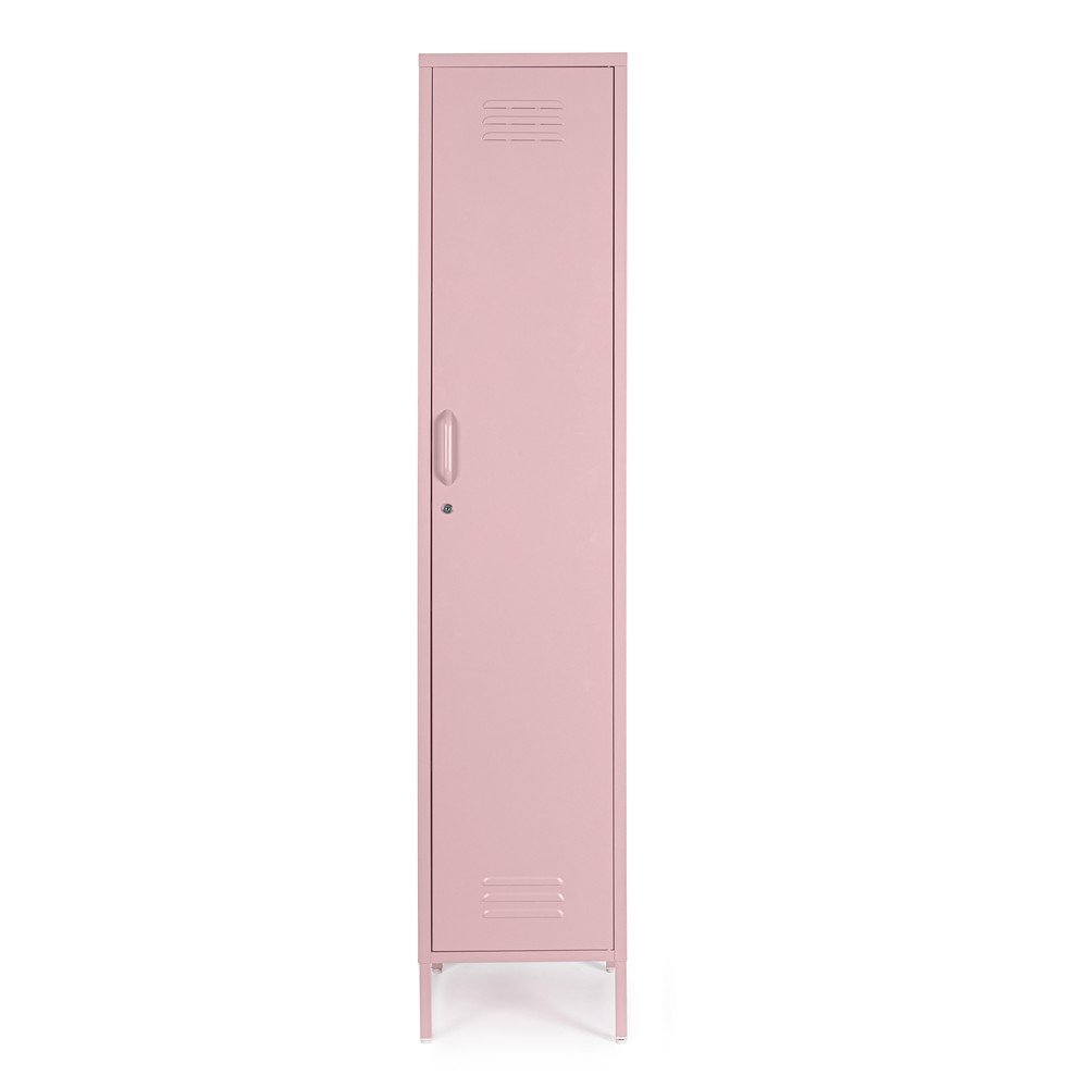 Jasnoróżowa metalowa szafka z zamkiem 38x185x46 cm Cambridge – Yes Everyday
