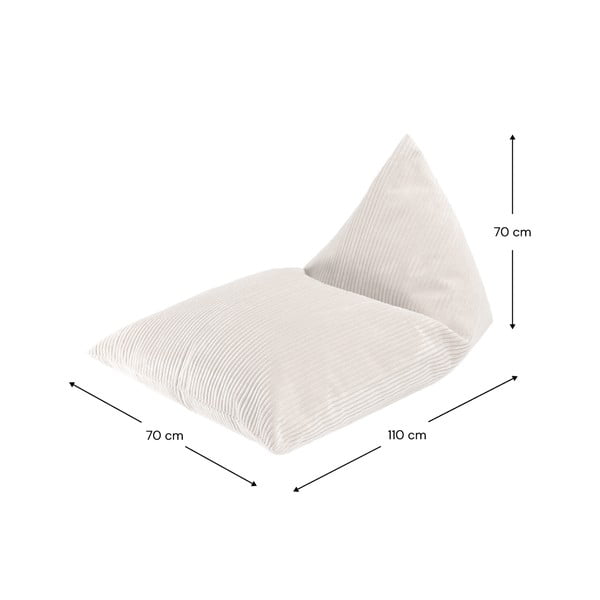 Kremowy sztruksowy dziecięcy worek do siedzenia Big Lounger – Wigiwama-image-4