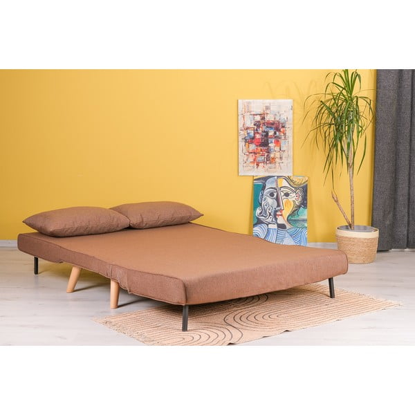 Brązowa rozkładana sofa 120 cm Folde – Artie-image-3