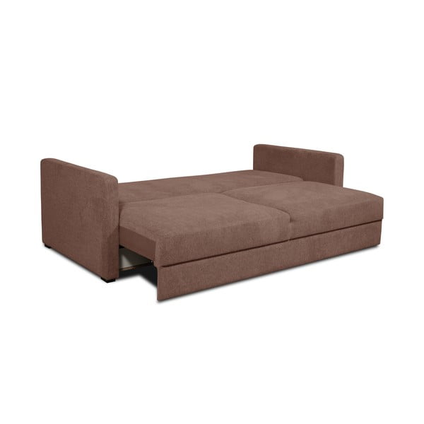 Brązowa sofa rozkładana 218 cm Resmo – Scandic-image-2