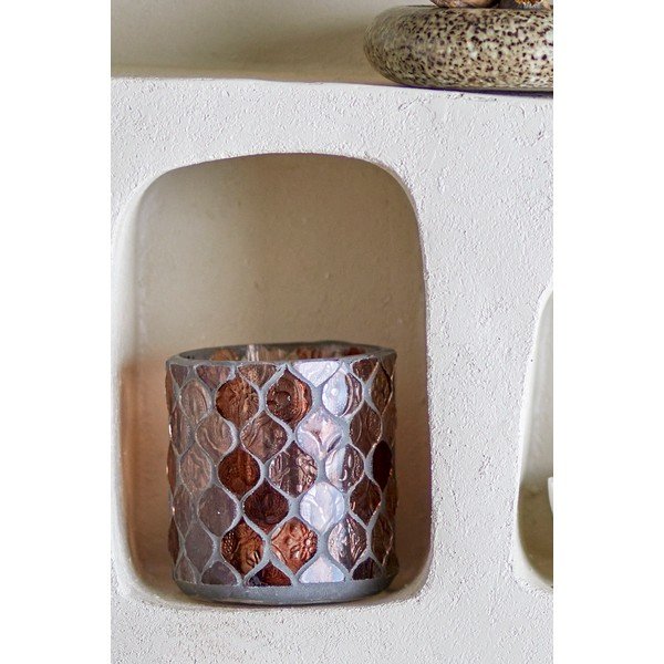 Szklany świecznik na świeczkę typu tealight Janice – Bloomingville-image-2