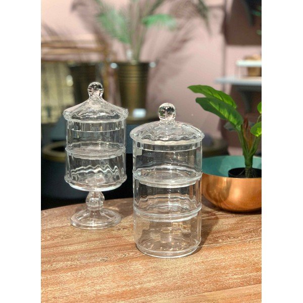 Szklany pojemnik na nóżce Mia Camaya, wys. 29 cm-image-1